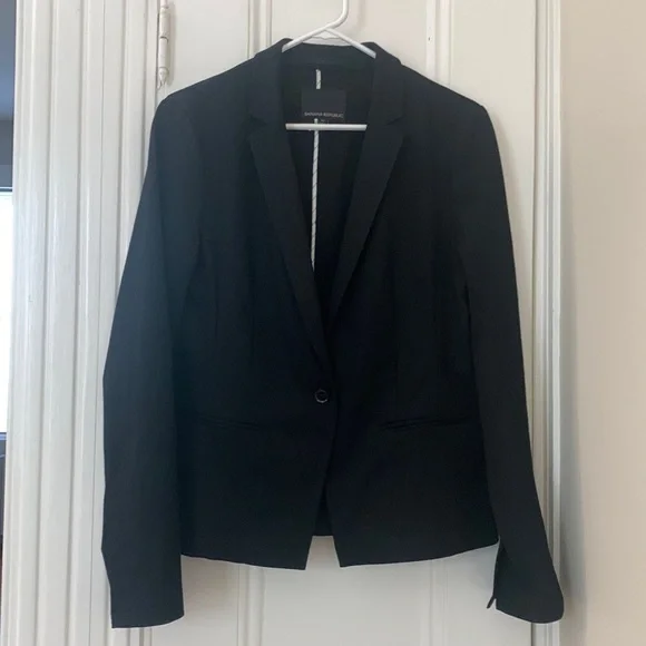 Banana Republic Lim Ponte Scho Black Stretch Blazer - Picture 1 of 4